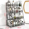 Popular estante de hierro de múltiples capas, estante de almacenamiento de cosméticos sin montaje, organizador de escritorio para cuidado de la piel para dormitorios estudiantiles