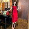 2026 Nuevo Estilo de Verano Vestido Sexy Francés para Mujer con Retazos de Encaje a la Cintura con Sentido de Atmósfera 10543