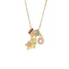 Collar Colgante de Carrusel de Aceite Goteante para Joyería Esmaltada Moda Femenina Infantil Colorido Dopamina Donut Cadena para Clavícula