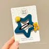 Pinza de Nube para Niña Estilo Coreano Simple de Tela Lunares Pinza BB para Parte Trasera de la Cabeza o Flequillo