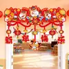 Decoraciones de Entrada al Salón de Clases para el Año Nuevo 2026 Año del Caballo con Banderines Coloridos y Decoraciones para la Ambientación del Festival de Primavera