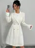 Vestido largo de manga larga a cuadros, estilo europeo y americano transfronterizo, simple y moderno para mujer, colección otoño/invierno 2026, disponible en Amazon