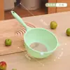 Gadget para lavar arroz, bacia de cozinha em formato de urso para lavar vegetais, peneira para lavar arroz, ferramenta doméstica para lavar arroz com cabo, cesta para lavar frutas e escorrer vegetais