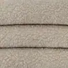 Tela de lana beige lisa con gamuza de partículas pequeñas y borrego para ropa de otoño e invierno, cálida tela de lana tejida