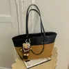 Bolsa Tote Patchwork de Diamantes Estilo Pequena Fragrância Outono e Inverno Nova Feminina Francesa Luxo Leve Versátil High-End de Ombro Único Sob o Braço