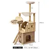 Marco de escalada para gatos transfronterizo para apartamentos pequeños, Rascador para gatos que ahorra espacio, Casa grande para gatos de nuevo estilo, Árbol para gatos de uso doméstico