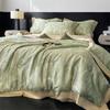 Edredón de verano de Lyocell Tencel, edredón de verano fresco de seda helada, edredón de verano fresco, edredón individual, lavable a máquina, edredón fino, juego de cuatro piezas