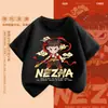 Camiseta de Manga Corta para Niños 2025 Nueva Ropa de Verano para Niños Nazha Top de Media Manga Ropa Occidental de Verano para Niñas