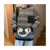 Suéter de marca de moda ins de Primavera y Otoño para hombre, moda de calle alta, guapo, estilo Hong Kong, retro japonés, de trabajo, estilo Harajuku, top de trabajo moderno