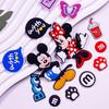 Set de Tarjetas de Autobús de Goma Suave de PVC Lindo Ratón Mickey Grande Dibujos Animados Funda para Teléfono Móvil Accesorios para Bricolaje Zapatos con Agujeros Accesorios Hechos a Mano