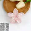 Popular Presilha de Cabelo Plumeria para Estilo de Férias na Praia, Padrão Simples Gradiente, Penteado Semi-Preso para a Parte de Trás da Cabeça, Presilha Tubarão para Mulheres