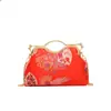 Coleção Nova Primavera 2026: Bolsa de Mão Clutch Feminina Estilo Chinês Tradicional, Bolsa de Festa Moderna com Corrente Moda Antiga