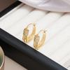 2024 Novo Trendy Ins Style Micro-incrustado Zircon U-shaped Line Brincos Elegante Elegante High-end Brincos Nicho Design