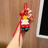Chaveiro de Lã Crochê Árvore de Natal Pequeno Presente Chapéu de Natal de Pelúcia Luvas Pingente para Mochila Escolar Pequeno Presente
