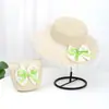 Chapéu de Palha Infantil Estilo Francês com Renda Vazada e Aba Larga para Proteção Solar, Adequado para Fotos na Praia e Férias