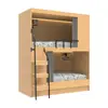 Cama alta com beliche, beliche para albergue da juventude, beliche escolar, beliche para adultos e crianças, apartamento de hotel e-sports, cama alta e baixa de madeira, pensão