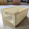 Caixa Organizadora de Roupas com Janela para Quarto, Caixa Organizadora de Guarda-Roupa, Grande Recipiente Doméstico à Prova de Poeira para Roupas e Calças