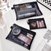 Nueva bolsa de malla para cosméticos, bolsa con forro de colchón de aire para lápiz labial, bolsa de maquillaje portátil de gran capacidad, mini bolsa de maquillaje, bolsa con certificado