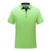 Camisa Polo de malha de secagem rápida com manga curta e lapela 190G roupas de grupo roupas de trabalho casual de negócios confortável logo imprimível