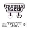 Patches Bordados em Tecido, Insígnias Bordadas por Computador, Patches Premium de Desenho Animado com Texto para Decoração de Roupas DIY, Pingentes para Chaveiro