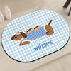 Alfombra de Piso de Baño Semicircular de Dibujos Animados Barro de Diatomeas Alfombrilla Absorbente para Pies Puerta de Ducha Alfombra Antideslizante Personalización