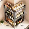Novo Porta-Temperos de Canto para Cozinha, Multifuncional 90 Graus para Cantos de Bancada, Organizador Triangular de Canto de Parede