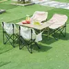 Mesa dobrável montada em carro selecionada com cuidado para festas de piquenique e acampamento ao ar livre, Conjunto de mesa e cadeira dobráveis portáteis, Mesa para barraca de rolinho de ovo
