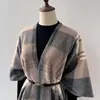 Nuevo Abrigo Largo Vintage de Alta Gama con Borlas para Otoño/Invierno 2026, Ropa Exterior para Mujer Transfronteriza