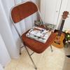 Silla plegable ins retro pana respaldo anticuado silla de comedor estudiante universitario dormitorio universitario dormitorio silla de ordenador taburete