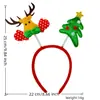 Stock Listo de Fábrica Amazon Transfronterizo Diadema Navideña Accesorios para el Cabello Reno Muñeco de Nieve Árbol de Navidad Papá Noel Diadema de Fieltro