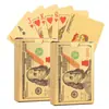 Gold Poker PVC Plástico Poker impermeável Creative Poker Local Hero Gold Dollar Euro Gold Poker