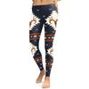 Amazon 2024 Nova Calça Legging Estampada Digitalmente Alce de Natal Feminina Moda Europeia e Americana Lápis Calça de Perna Pequena