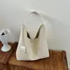 Bolsa Tote Simples de Tecido Texturizado Estilo Ins Coreano para o Dia a Dia Bolsa Nicho Mãe-Filho da Amazon Bolsa de Ombro Elegante de Comércio Exterior