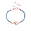 Nuevas Pulseras Entrelazadas para Parejas para Hombre y Mujer, Regalos de San Valentín, Pulseras de Moda Geométricas de Doble Anillo