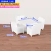 Mesa redonda manualidades mesa de arena modelo muebles pequeños adornos modelo mesa y silla miniatura mesa de comedor restaurante mesa mini silla