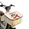 Cesta Eléctrica para Bicicleta, Cesta a Prueba de Lluvia, Cesta Plegable de Almacenamiento, A Prueba de Polvo, Impermeable, A Prueba de Sol, Bolsa de Almacenamiento Linda de Dibujos Animados