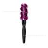 Pente enrolador de cabelo cacheado cilíndrico roxo pente de cerdas para estilização especial condução de calor tubo de alumínio com ar pente enrolador cerâmico pente de cabelo