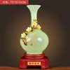 Ornamento de Vaso de Jade Ping An Ruyi para Decoração de Sala de Estar e Bar, Presente de Abertura da Ping An Seguros para Mudança para Nova Residência
