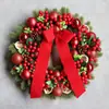 Corona de Navidad de 50 cm Decoraciones Navideñas Enredadera de Navidad de 2.7 m Decoración de Puerta Colgante de Puerta Colgante de Pared Círculo de Navidad de 60 cm