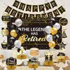 El Set Más Vendido de Amazon Negro y Dorado para Fiesta de Jubilación Telón de Fondo Tarjeta Colgante Espiral Decoraciones de Panal para Bodas