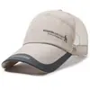 Gorra de moda simple versión coreana de ala extendida protección solar estampado gorra de béisbol sombrero para el sol comercio exterior al por mayor