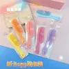 Pente Pequeno Mini Cor Doce Portátil Plástico Fofo Pente de Cabelo Doméstico Pente para Cabelo Liso Feminino Pente para Cabelo Longo Liso