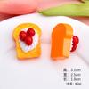 Comida de Imitación Juego Lindo Pan Tostado Accesorios de Resina Pegamento Crema DIY Calcomanía para Refrigerador Horquilla Cuerda para el Cabello Decoración