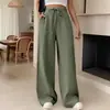 2026 Roupa Feminina Europeia e Americana Transfronteiriça Amazon Verão Novo Cintura Alta Emagrecedor Caimento Fluido Casual Calça Wide Leg para Mulheres