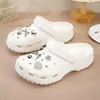 Zapatos con Agujeros para Mujer Verano Nuevo Estilo Ropa Exterior Suela Gruesa Resistentes al Desgaste Sandalias Exteriores EVA Playa Antideslizantes Pareja Pantuflas de Punta Cerrada