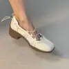 Zapatos Mary Jane Gruesos de Estilo Ballet Deportivo para Mujer 2026 Tendencia Otoño Nuevo Huecos que Aumentan la Altura de Punta Cuadrada