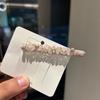 Corea del Sur Dongdaemun Cristal Brillante Horquilla de Seda Adorno para la Cabeza Diamante Pinza Lateral Pinza de Flequillo de Una Palabra Horquilla Rota Pinza de Pico de Pato Adorno para la Cabeza