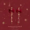 Pendientes de Bola de Pelo con Lazo Flocado Rojo de Año Nuevo Pendientes de Nicho de Gama Alta Pendientes de Nicho de Gama Alta para Boda de Año Nuevo