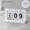 Calendario de Volteo de Madera Creativo Decoración para Escritorio de Oficina, Computadora, Mueble de TV, Sala de Estar, Dormitorio, Escritorio de Estudiante