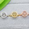 Acessórios para Joias DIY Microincrustação com Diamantes Brincos Anel Pingente Anel Broca Conjunto de Três Peças Suporte Vazio Pingente Redondo